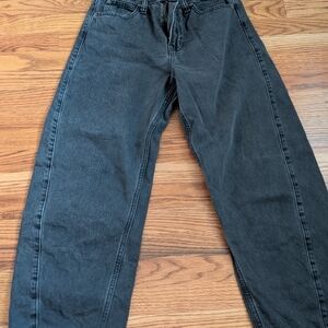 GAP Women's Charcoal Barrel Jeans
